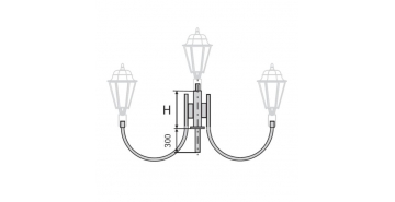 К33-0,6-0,5-0-5 кронштейн четырехрожковый