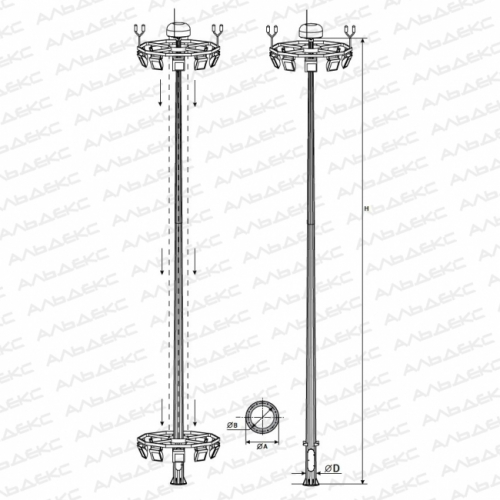 ВМО-50-В высокомачтовая опора